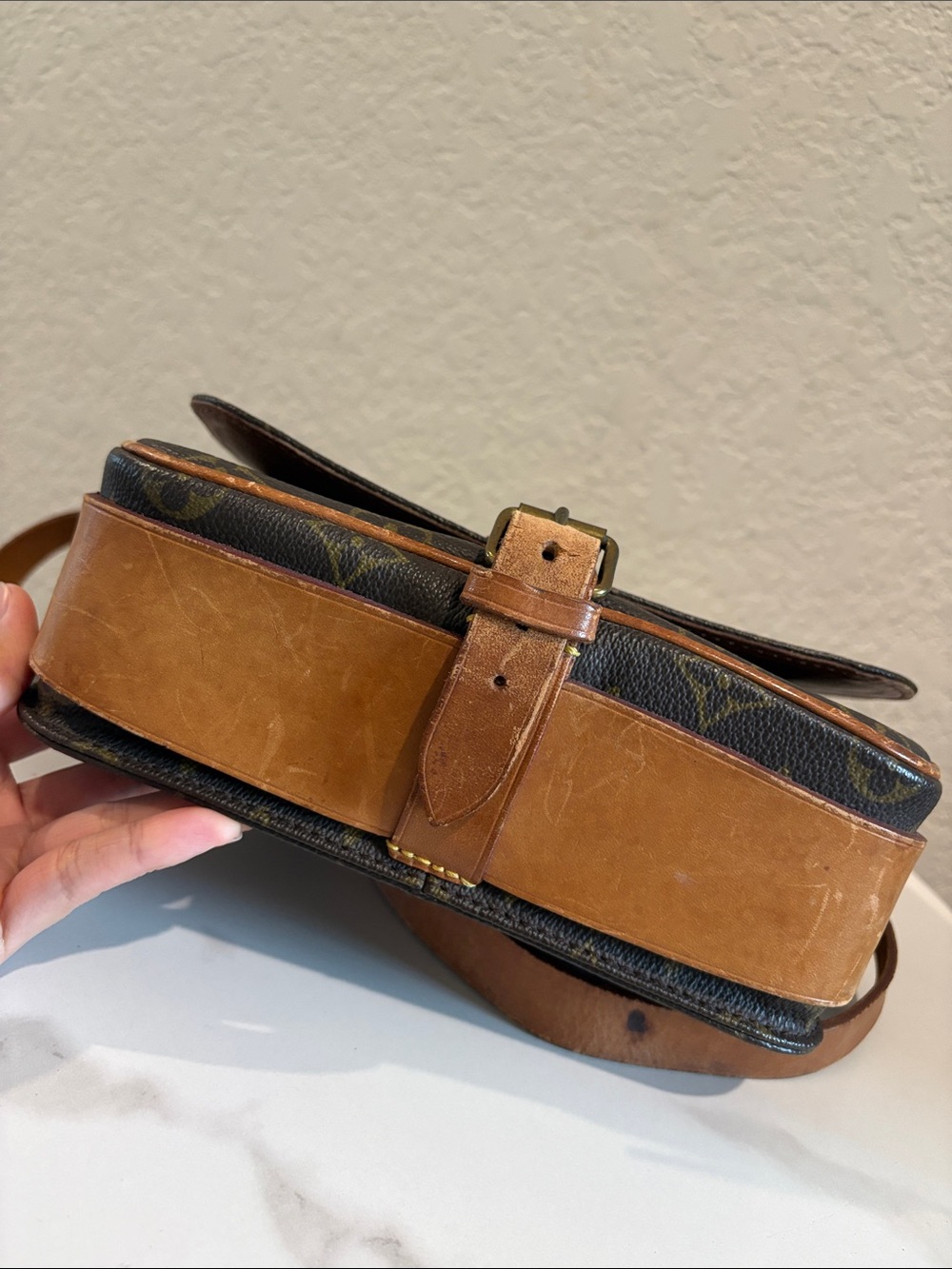 Louis Vuitton 853 MM Shoulder Bag Cartouchiere Brown Monogram LV - Picture 7 of 15